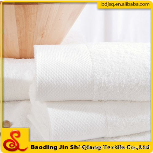 China OEM embroidery logo 16s white towels bath set 100% cotton luxury hotel